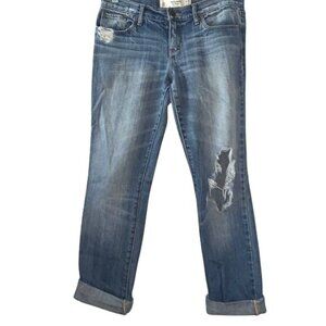 Abercrombie & Fitch Erin Womens Distressed Boyfriend Jeans Size 2S W26 L31 100%